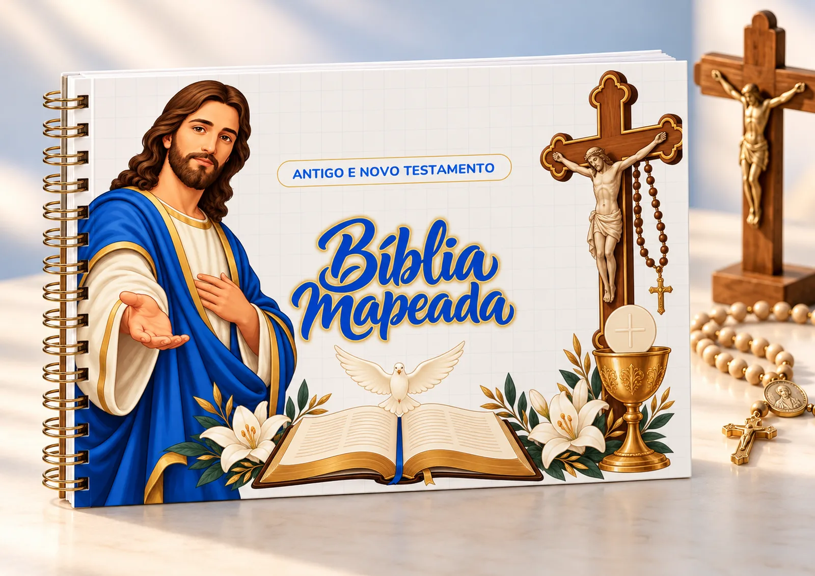 Capa da Bíblia Mapeada, Antigo e Novo Testamento